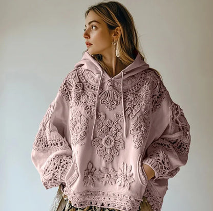 Women's Floral Art Casual Cozy Hoodie